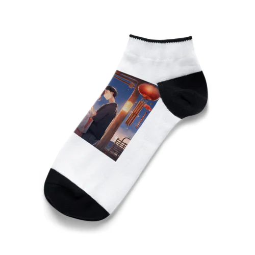 夕暮れのカップル Ankle Socks