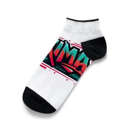 HipHopのグラフィティのロゴ「NERIMA(練馬)」 Ankle Socks