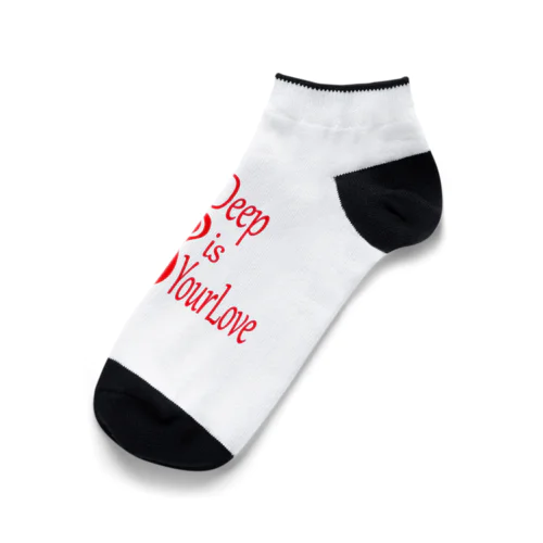 How Deep Is Your Love（赤） Ankle Socks