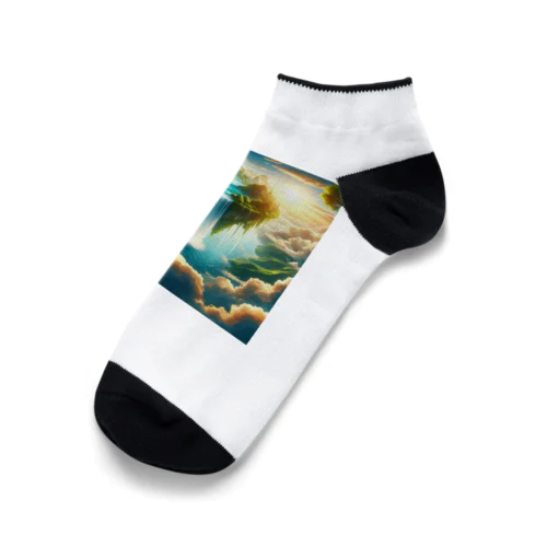 空高く浮かぶ伝説の島 Ankle Socks