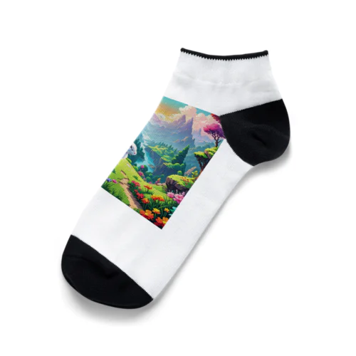 魔法の国の白ウサギ Ankle Socks