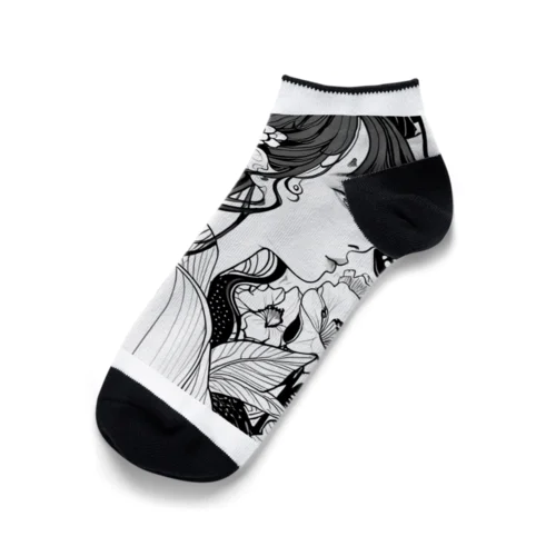 花と美女 Ankle Socks