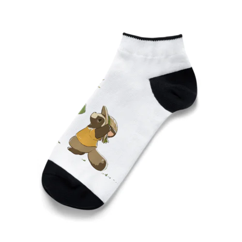 ひまわりと仔だぬき Ankle Socks