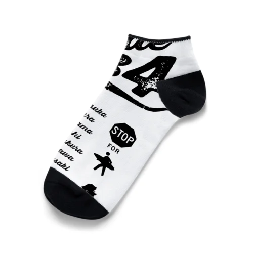 R134_No.007_01_bk Ankle Socks