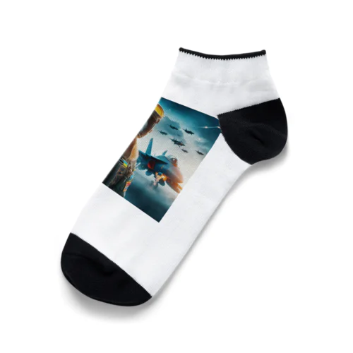 ウクライナ猫パイロット Ankle Socks