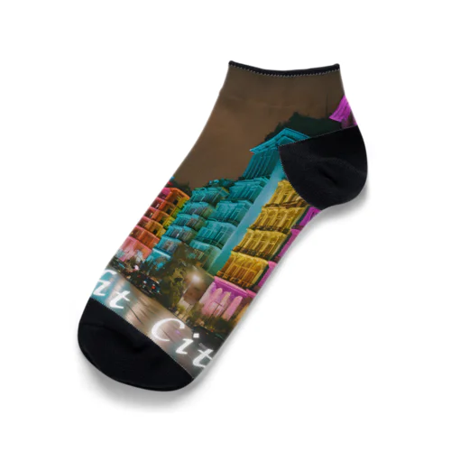 都市のカラフル夜景 Ankle Socks