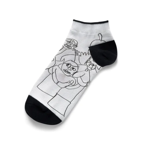 unosuke画伯の家族絵 Ankle Socks