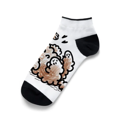 イラスト犬シリーズ　「プードル」 Ankle Socks