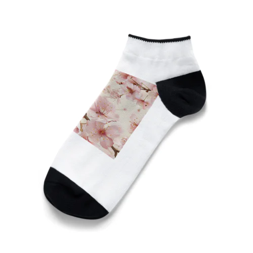 淡いピンクの桜の花4 Ankle Socks