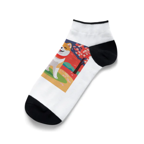 日本の守り手秋田犬 Ankle Socks