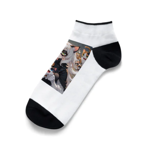 猫魔女の陰謀 二次元タレイアシリーズNo.3 4-3-250222 Ankle Socks