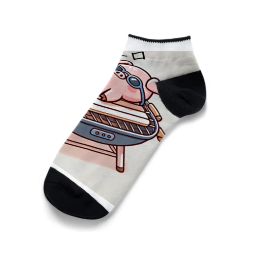 日焼けトントロ - シンプルグリル Ankle Socks