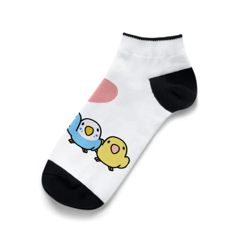 ハイタッチなかよしセキセイインコ【まめるりはことり】 Ankle Socks