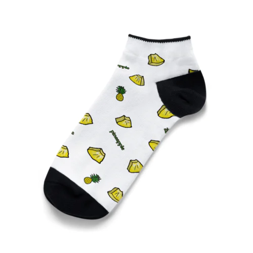 かわいい　パイナップル　フルーツ　総柄　　🍍 Ankle Socks