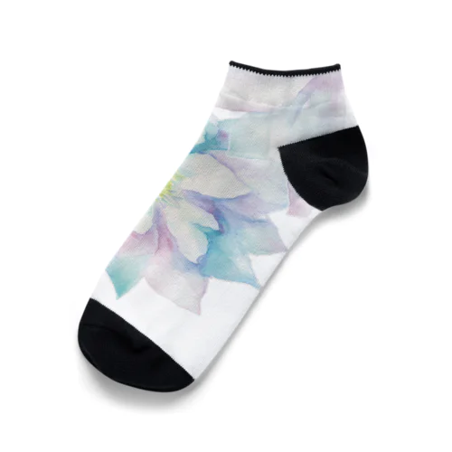 にじみ水彩クレマチス Ankle Socks