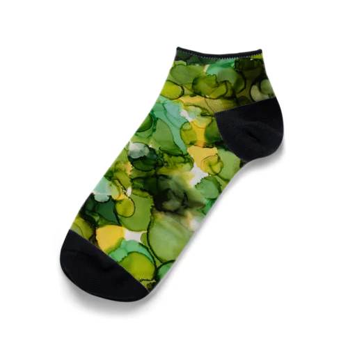 アルコールインクアート 【植物たちのささやき】 Ankle Socks
