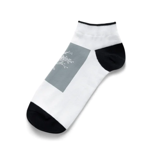 かすみ草ブーケ くすみブルーグリーン Ankle Socks