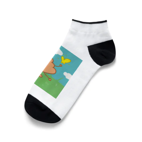 ハッピーうんこ　ほっこり日向ぼっこ Ankle Socks