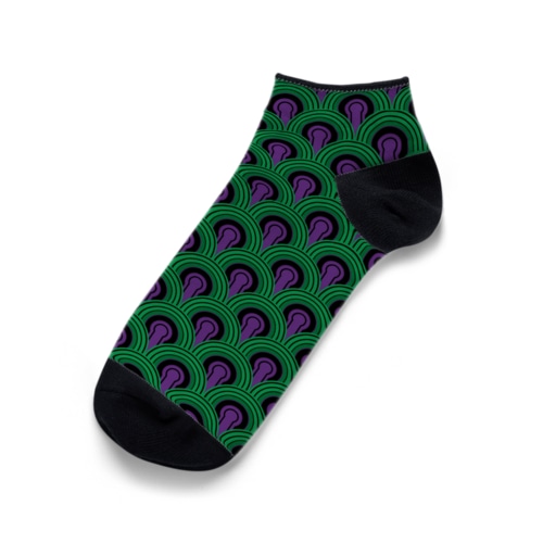 孔雀柄パターン Ankle Socks