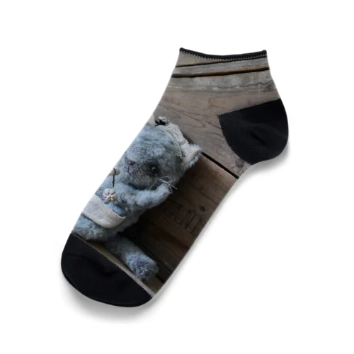 Blue cat Ankle Socks