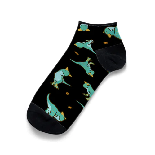 ゆるカルノタウルス　カルノたん尽くし（黒） Ankle Socks