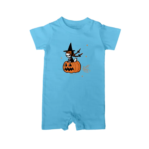 The Pumpkin Riding Witch Rompers