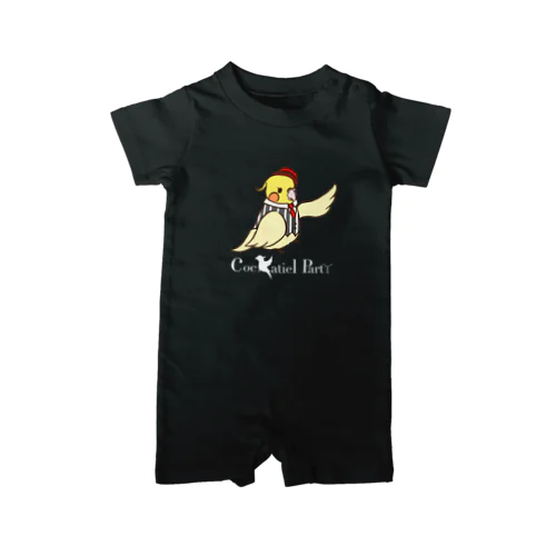 Cockatiel  PartYのビッグロゴアイテム(ロゴ白文字) Rompers