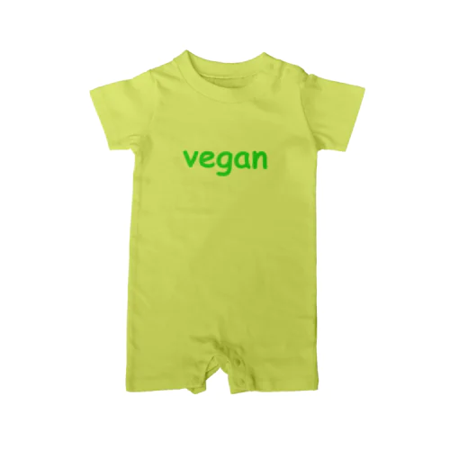 vegan（緑ロゴ） ロンパース