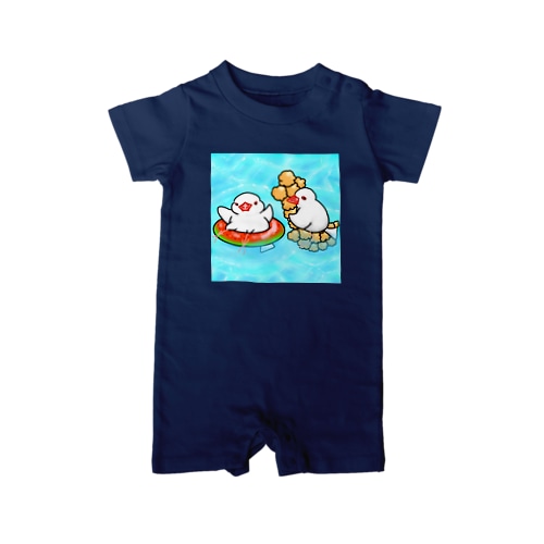 ぷかぷか水遊び文鳥ず Rompers
