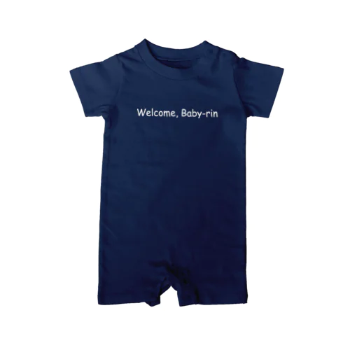 Welcome Baby-rin(White-font) ロンパース