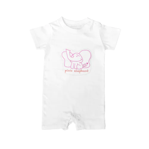 pink elephant Rompers