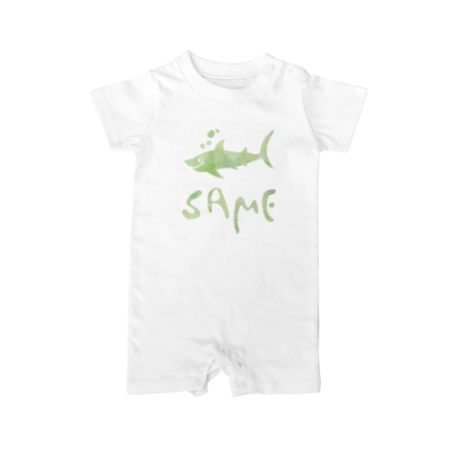 #みんなSAME 水彩サメ Rompers