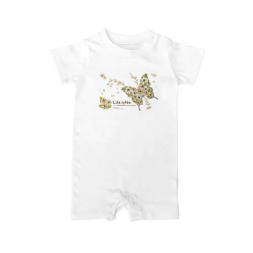 Litt lykke. FlowerButterfly柄 Rompers