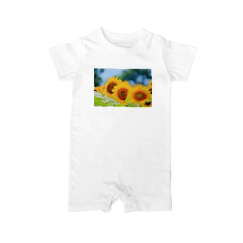 ひまわり畑 Rompers
