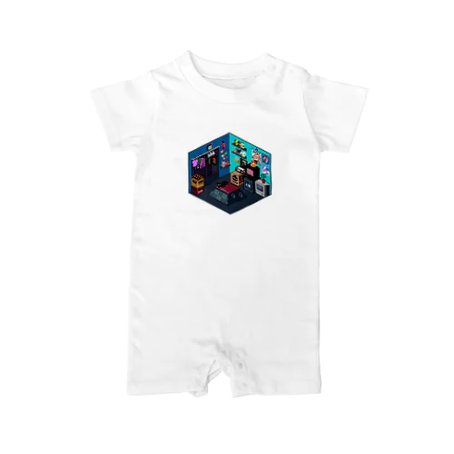 VA-11 Hall-A ジルの部屋風なピクセルルームTシャツ【白】 Rompers