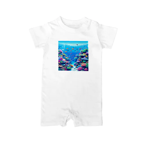 ドット絵沖縄の海 Rompers