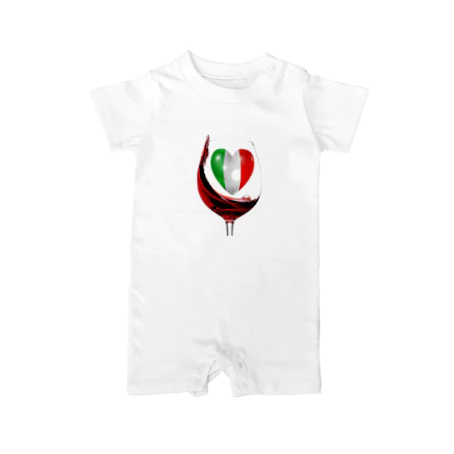 国旗とグラス：イタリア（雑貨・小物） ロンパース