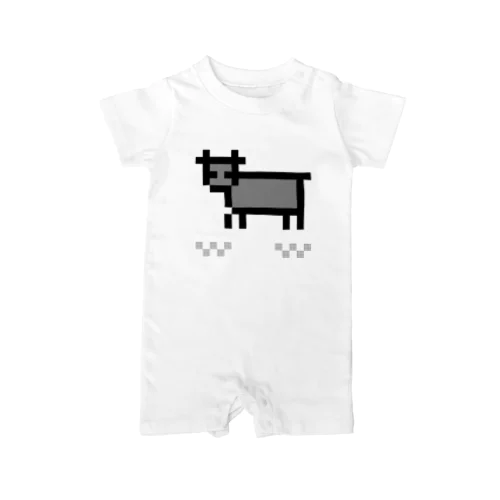 pixel cow(black) ロンパース