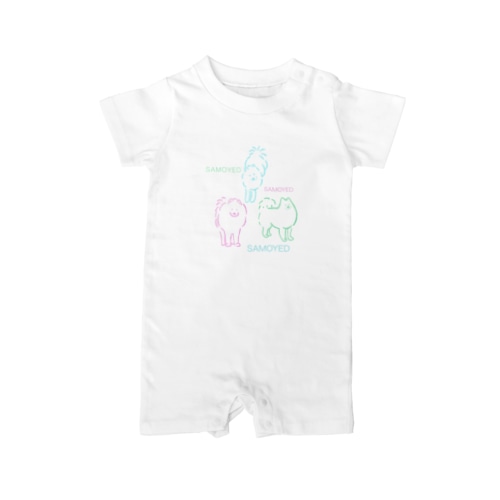 SAMOYED いぬ サモエド Rompers