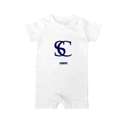 Shu-cream Logo Tee Navy Classic Rompers