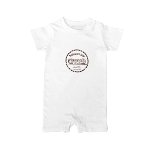 Trains are fun! (Brown) Rompers