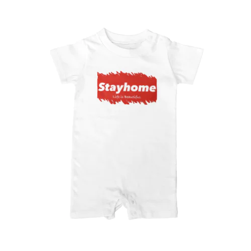 Stayhome -Life is Beautiful- Tシャツ　 Rompers