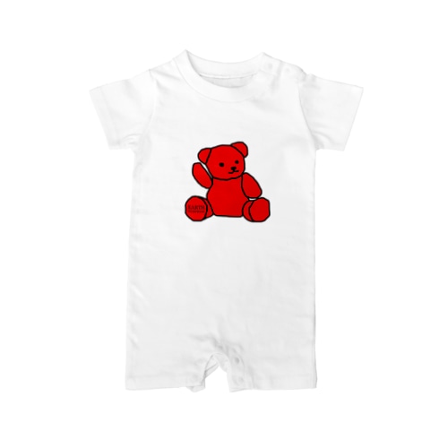 テディベアのレッドくん Rompers