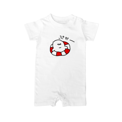 ポメラニアンのベイビー白ポメたん Rompers