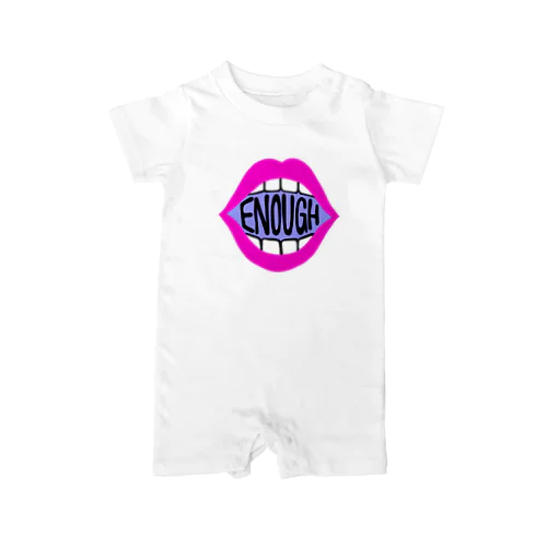 ENOUGH IS ENOUGH! MOUTH PINK Rompers