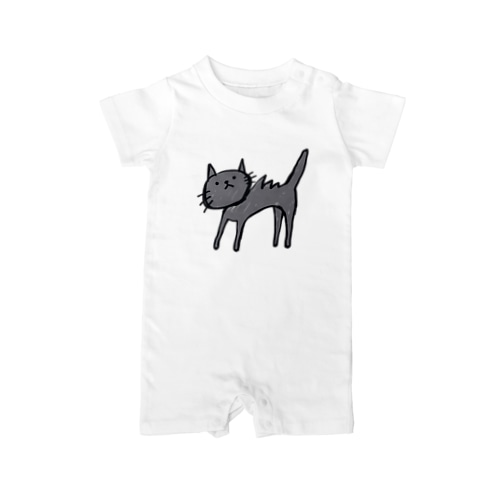 びっくりくろねこちゃん Rompers