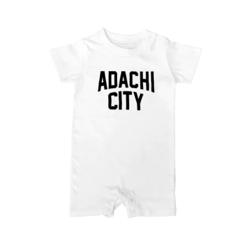 足立区 ADACHI CITY ロゴブラック　 ロンパース