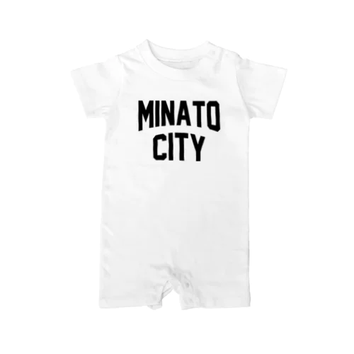 港区 MINATO CITY ロゴブラック Rompers