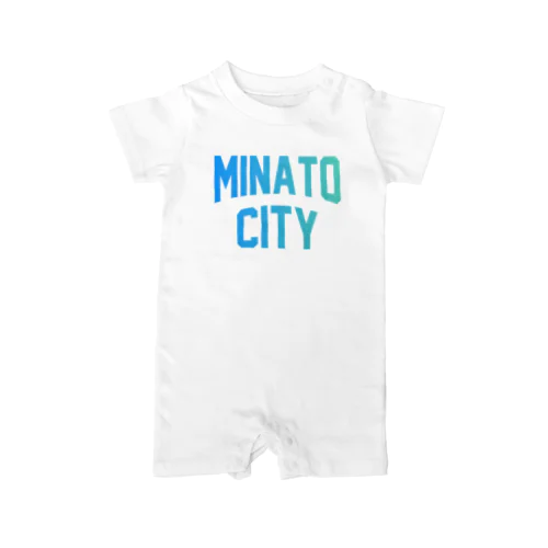 港区 MINATO CITY ロゴブルー Rompers