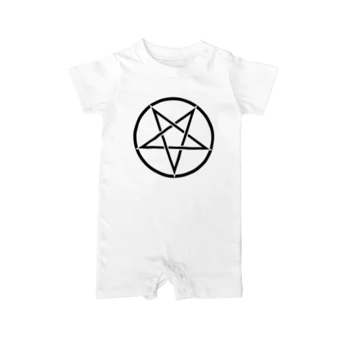 SATANIC PENTAGRAM-サタニック・ペンタグラム-ロゴ ロンパース